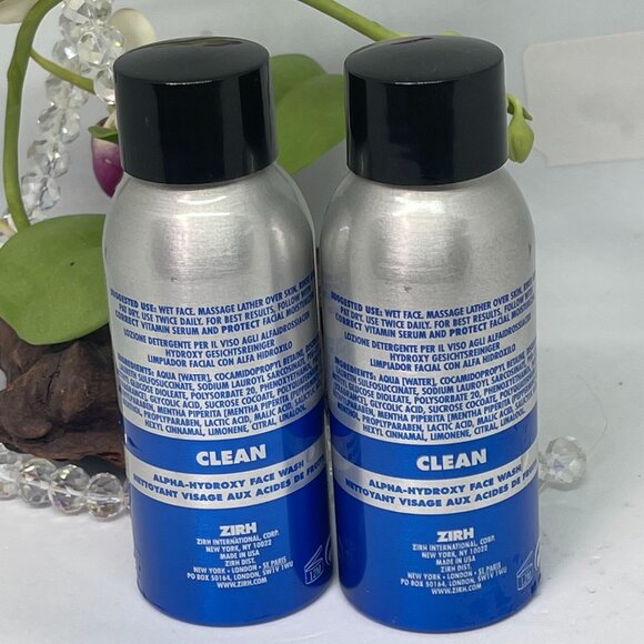 2x Zirh Clean Alpha Hydroxy Face Wash - 2.5 oz /75 ml - New - Picture 3 of 4